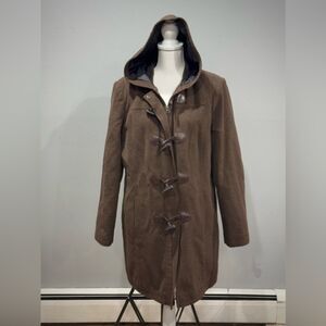Brown Vintage L.L. Bean Hooded Duffel Coat Size L EUC